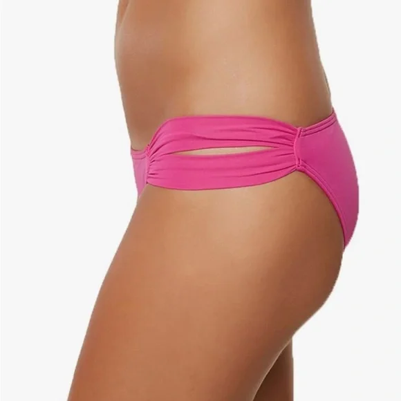 NWT O'Neill Bikini Bottoms size XS Pink Women's Salt Water Solids Tab Side - Picture 3 of 4